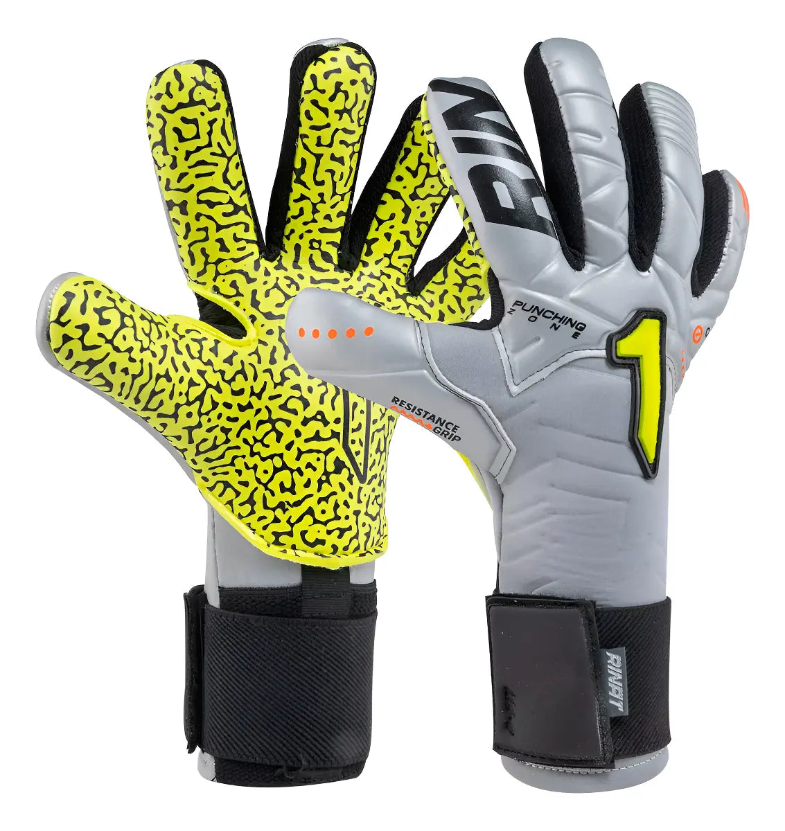 Rinat Kratos AD Plata/Amarillo Guantes de Portero